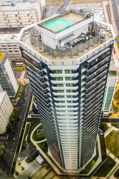 2017年10月 エイプリル社2017年トップビュー建設業界の労働者商業 住宅地の天気雨や霧 ビルの管理区域が東京のダウンタウンで開発されました — ストック写真