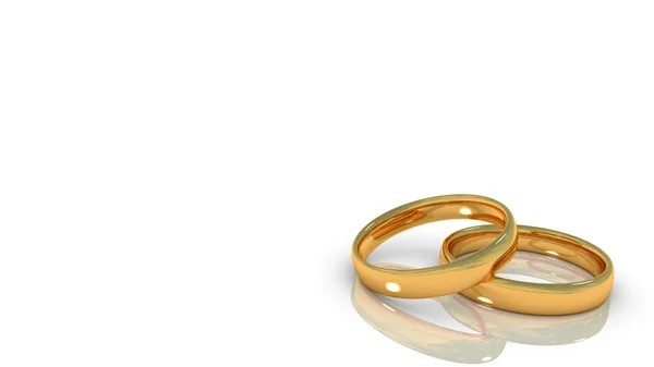 Married gold rings, wedding rings — Stock Photo, Image