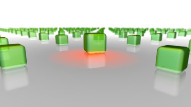 seçilmiş kişi ile yeşil kutuları crwod