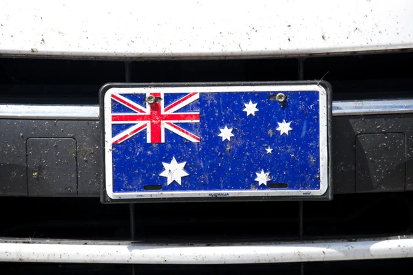 Австралийский флаг на бампере — стоковое фото