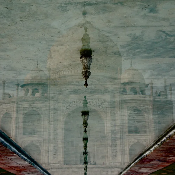 Reflet renversé du Taj Mahal — Photo