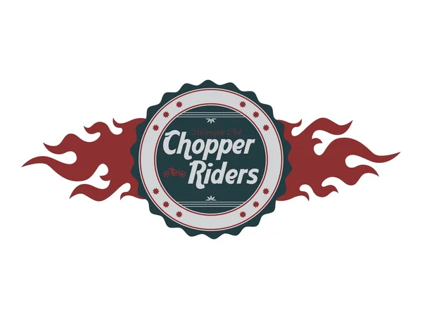 Chopper motorfiets etiket — Stockvector