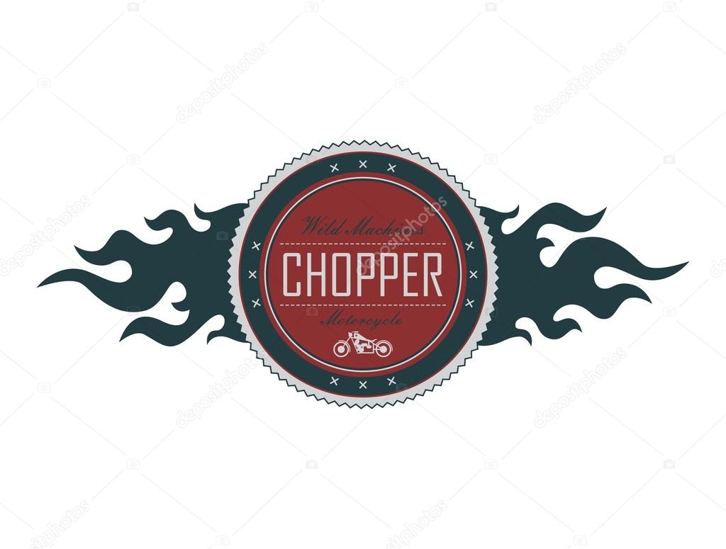 Chopper motorcycle label