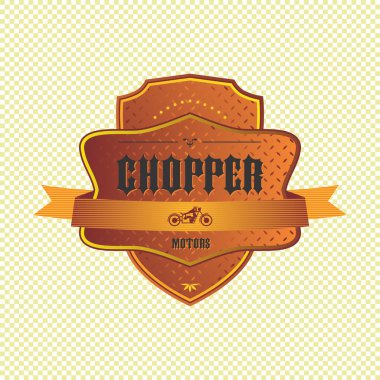 Chopper motosiklet etiketi