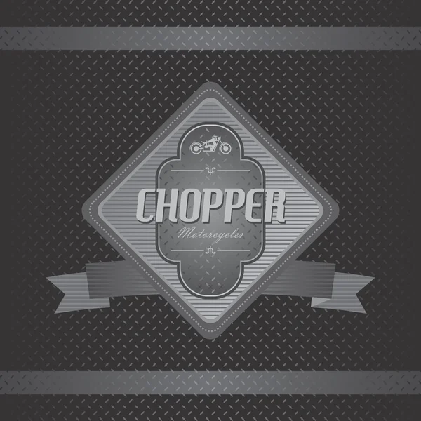 Chopper motorcycle label — Stock Vector