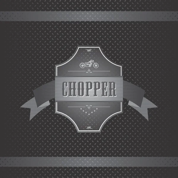 Chopper motorcycle label — Stock Vector