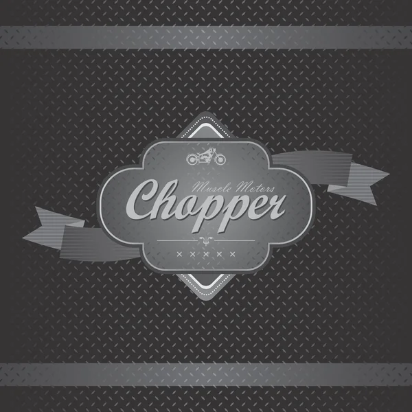 Chopper motorcycle label — Stock Vector