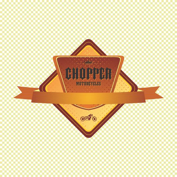 Chopper motorcycle label — Stock Vector