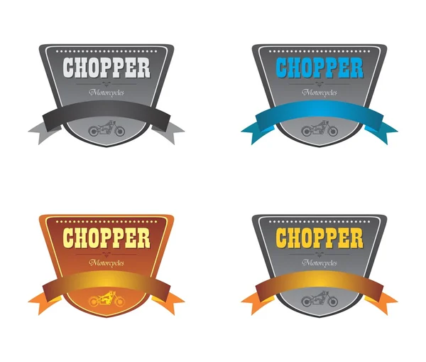 Chopper motorfiets etiket — Stockvector