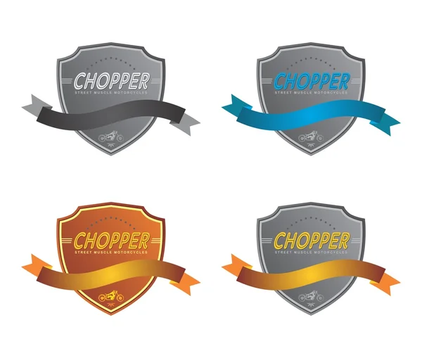 Chopper etiqueta de motocicleta — Vector de stock