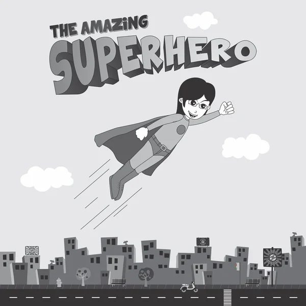 Superhero cartoon — Stock Vector