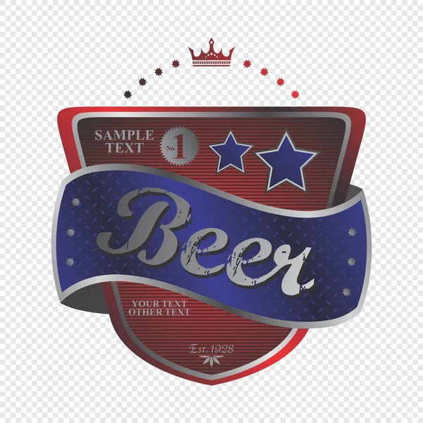 Popisek piva — Stockový vektor