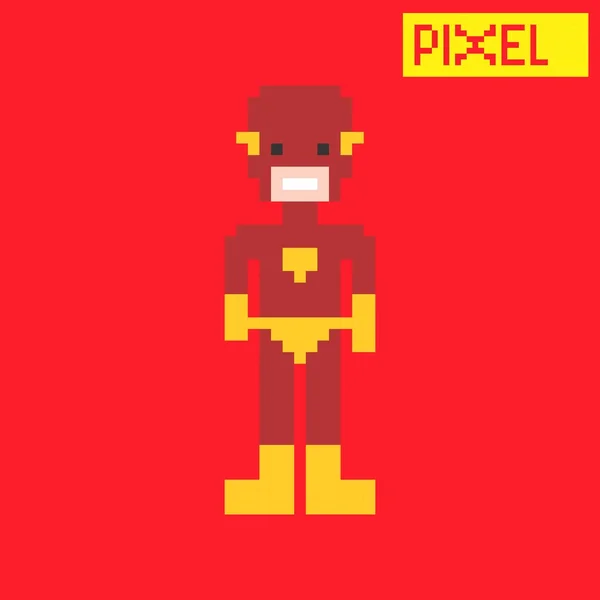 Pixel τέχνη χαρακτήρα κινουμένων σχεδίων — Διανυσματικό Αρχείο