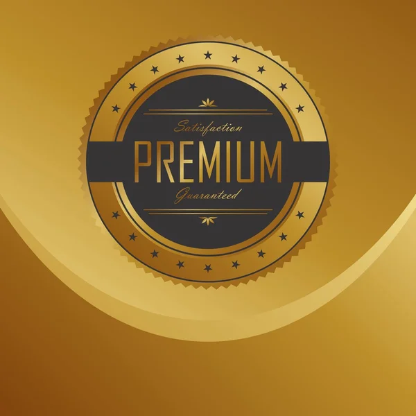 Tema etiqueta producto oro — Vector de stock