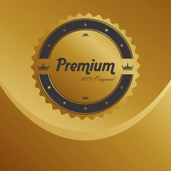 Gouden product label thema — Stockvector