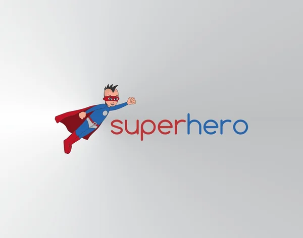 Superhéroe cómico de dibujos animados — Vector de stock