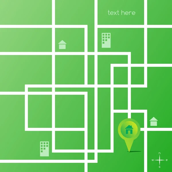 Mapa GPS localizar — Vetor de Stock