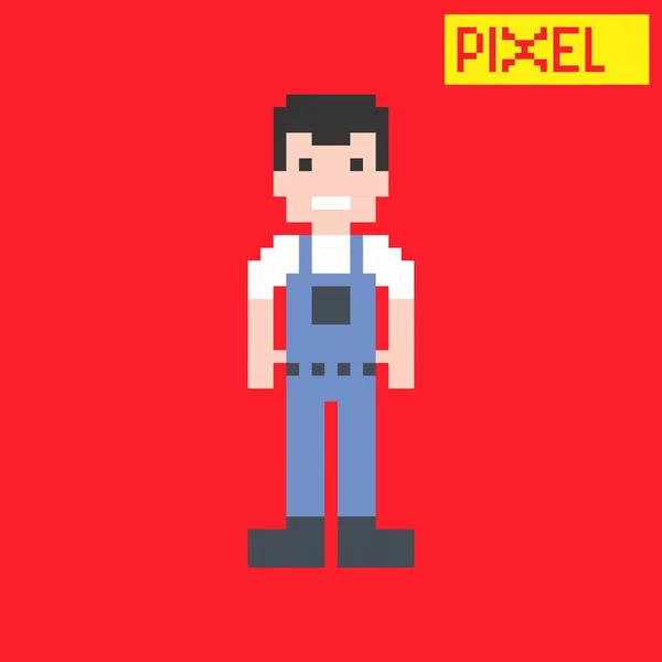 Pixel konst seriefigur — Stock vektor