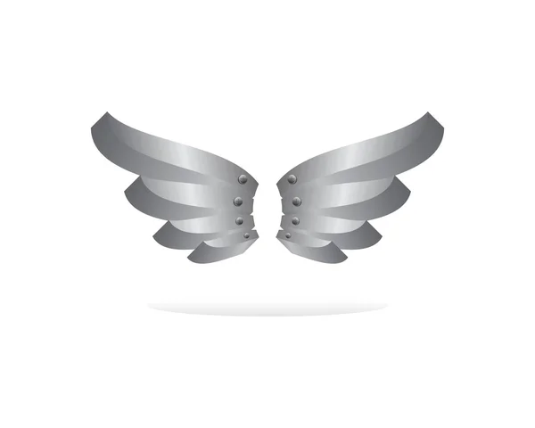 Silver art wing — Stock Vector