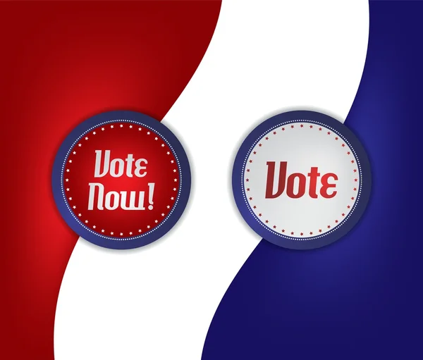 Vote élection thème étiquette — Image vectorielle