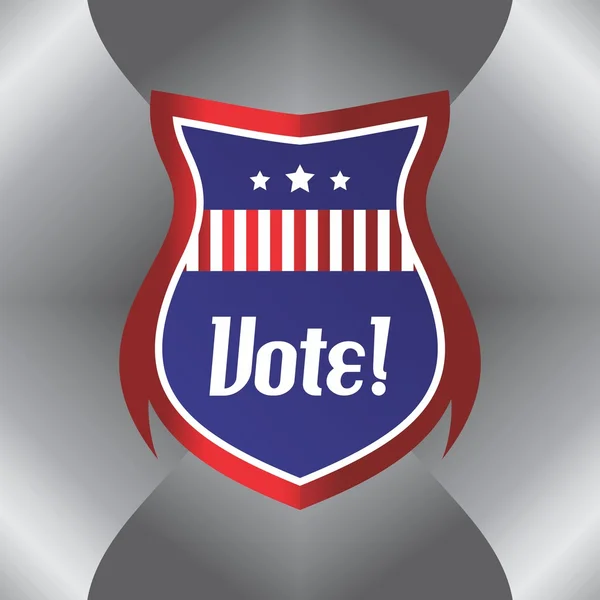 Etiqueta del tema electoral Escudo voto — Vector de stock