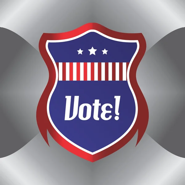Étiquette du thème électoral du bouclier — Image vectorielle