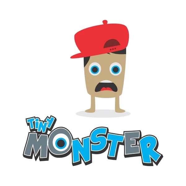 Weinig schattig monster karakter cartoon — Stockvector