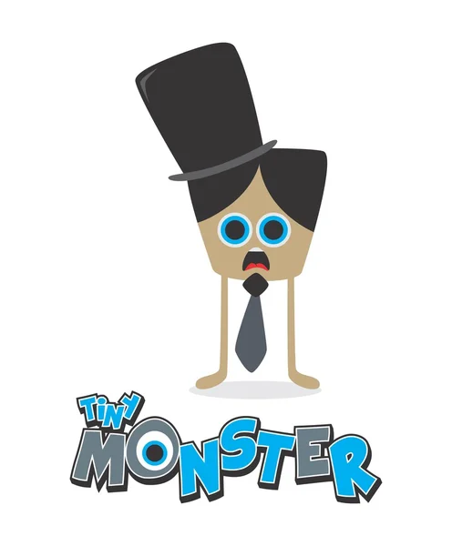 Weinig schattig monster karakter cartoon — Stockvector