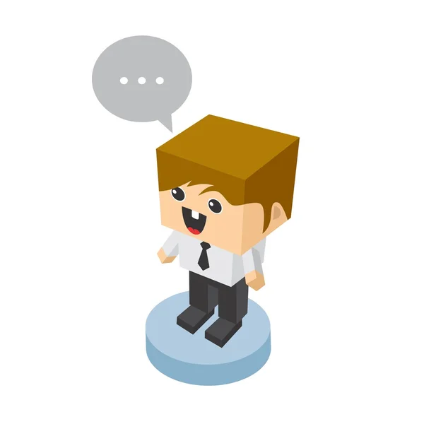 Isometric cartoon character — Stock Vector