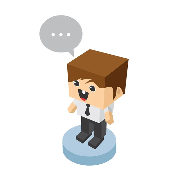 Isometric cartoon character — Stock Vector