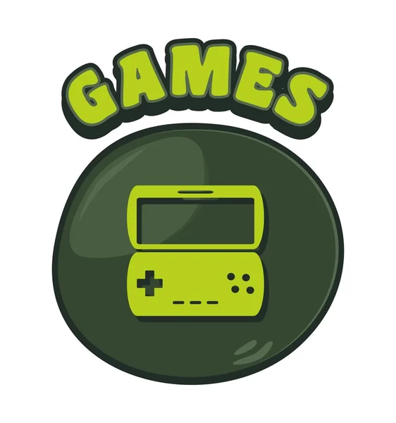 Tema de videojuego y medios — Vector de stock