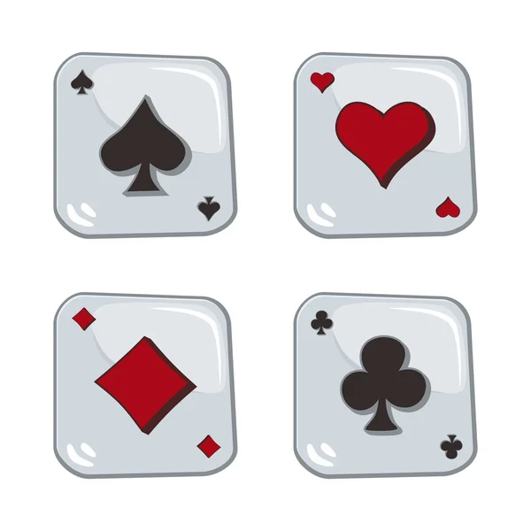 Carte da poker segno vestito — Vettoriale Stock