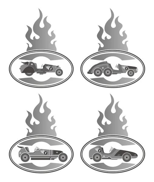 Tema de arte de coche retro — Vector de stock