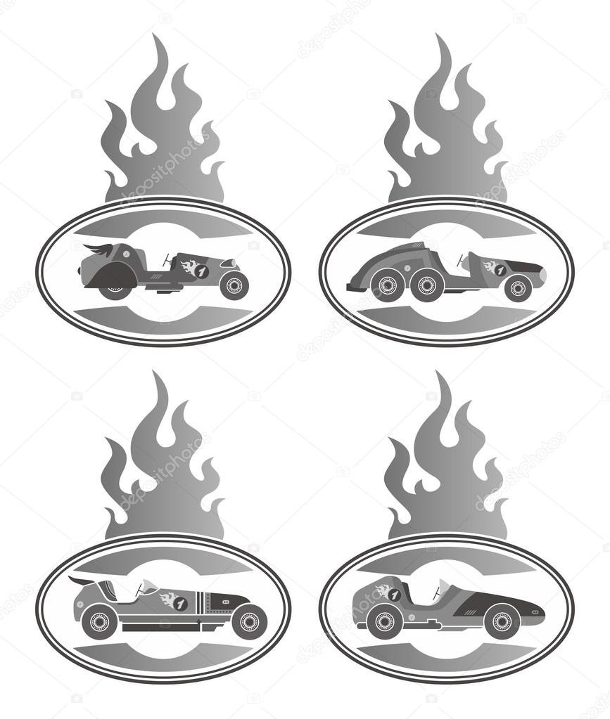 Retro car art theme
