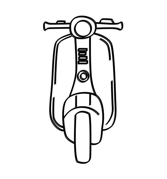 Elle çizilmiş scooter — Stok Vektör