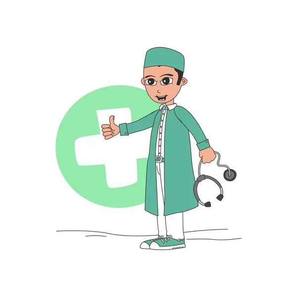 Doctor and surgeon cartoon character — Stock Vector