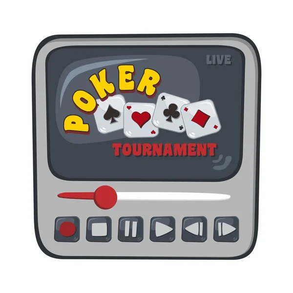 Media live streaming pokerturnering — Stock vektor