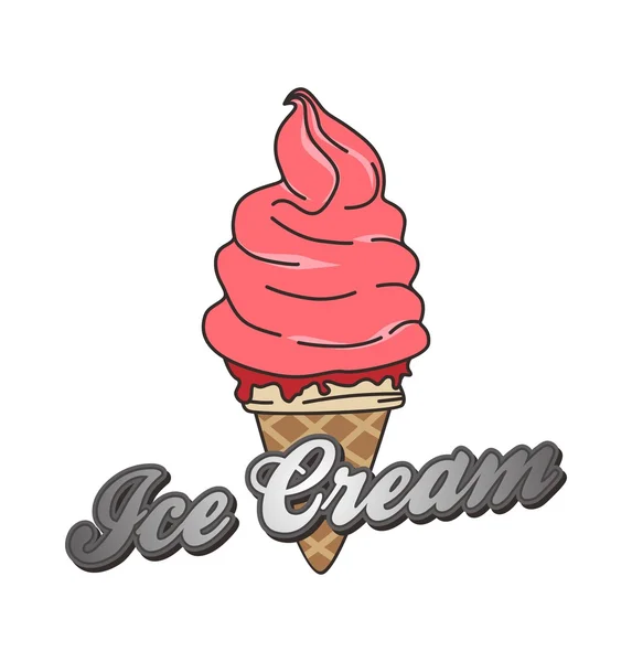 Morango de sorvete —  Vetores de Stock