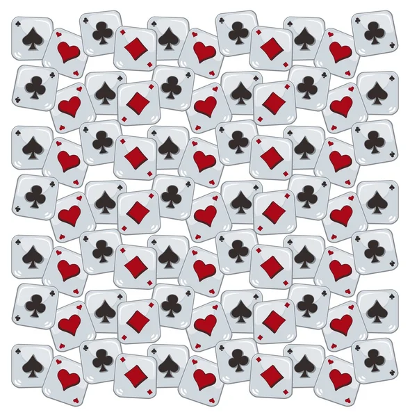 Poker carte dessin animé modèle — Image vectorielle