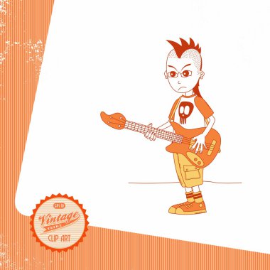 çizgi film bas gitarist