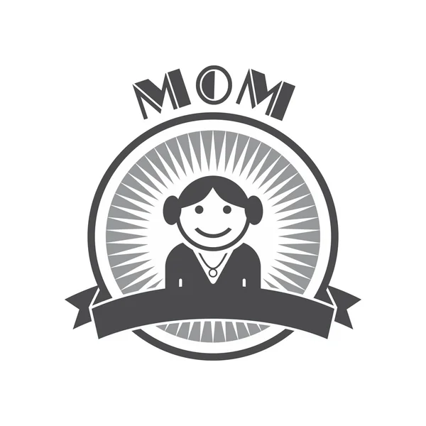 Mom profile picture — Stock Vector