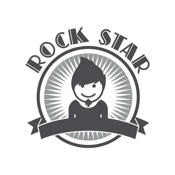 Estrela rock — Vetor de Stock