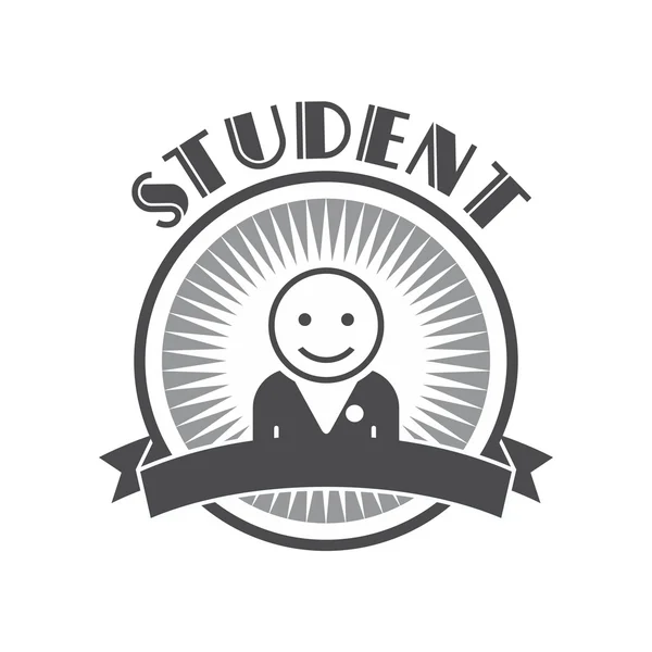 Imagen del perfil del estudiante — Vector de stock