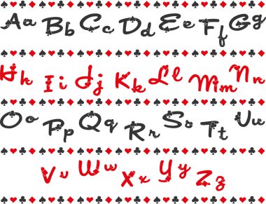 Poker sanat yazı setiпокер мистецтва набір шрифтів