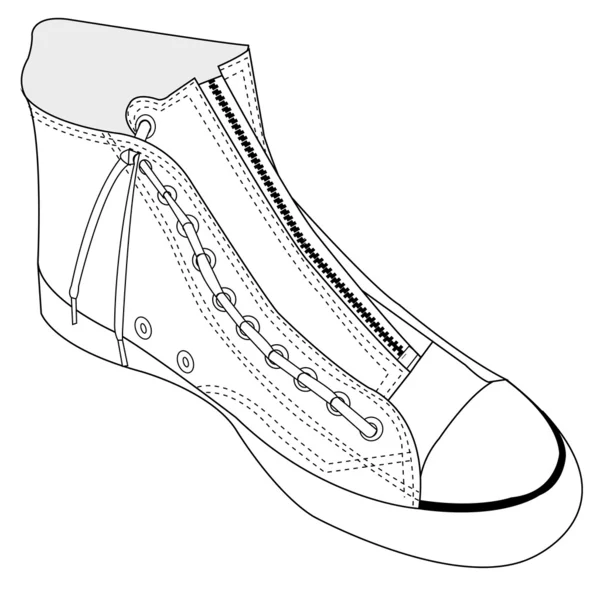 Zapato dibujado a mano — Archivo Imágenes Vectoriales