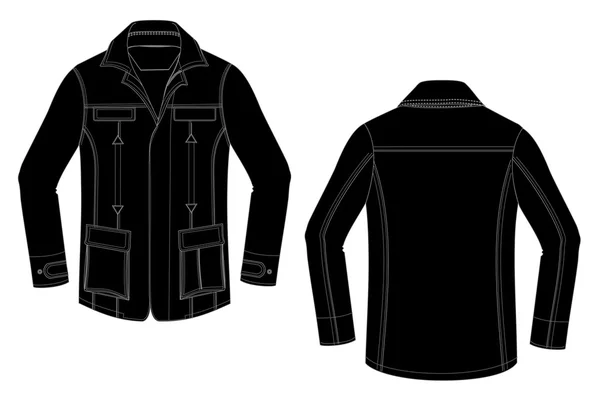 Hand Drawn jacket for men — Stockvector