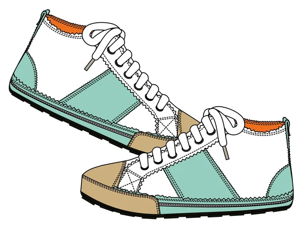Chaussures dessinées à la main — Image vectorielle