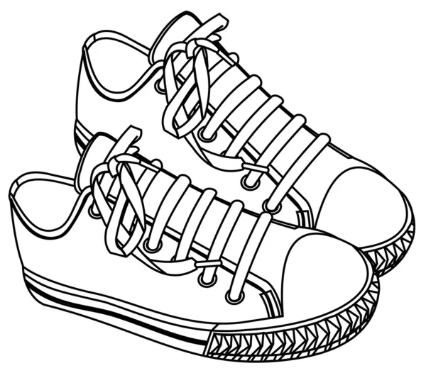 Chaussures dessinées à la main — Image vectorielle