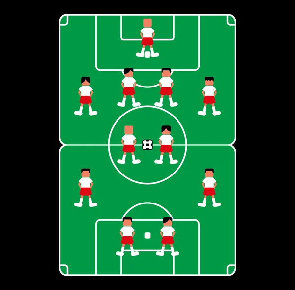 Thema voetbalveld — Stockvector