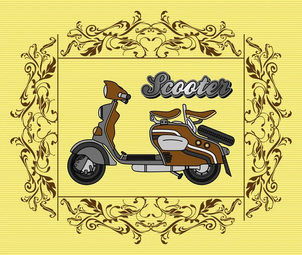 Scooter famoso classico — Vettoriale Stock